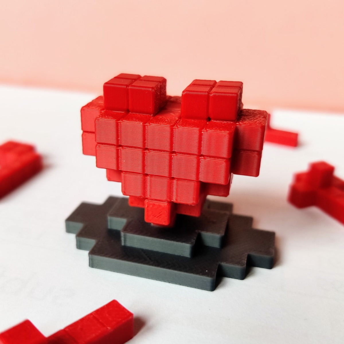 Decoração Montável - Mini Coração Pixel