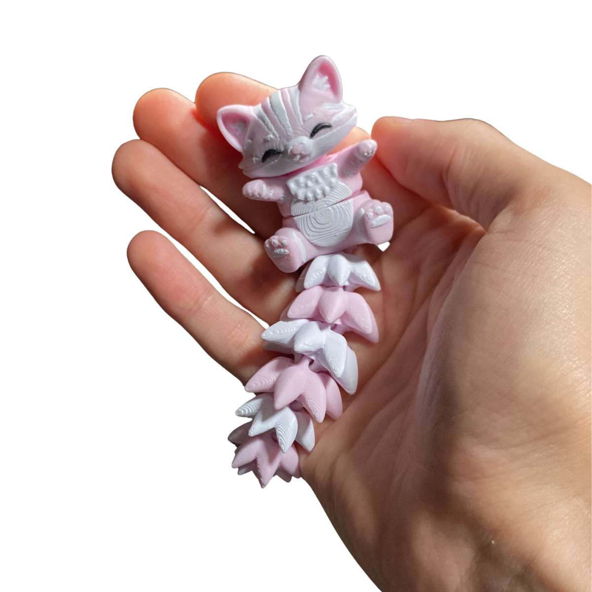 Gatinho Articulado Rosa - Com Furo p/ Chaveiro