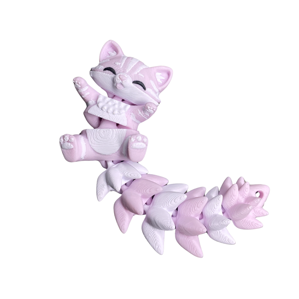 Gatinho Articulado Rosa - Com Furo p/ Chaveiro