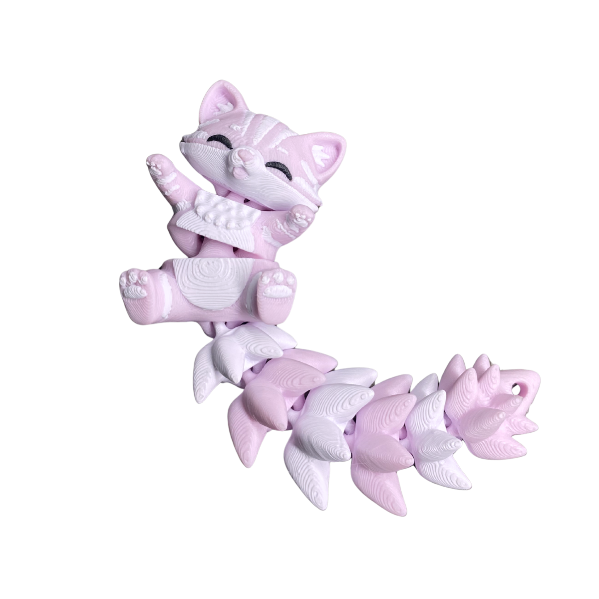 Gatinho Articulado Rosa - Com Furo p/ Chaveiro