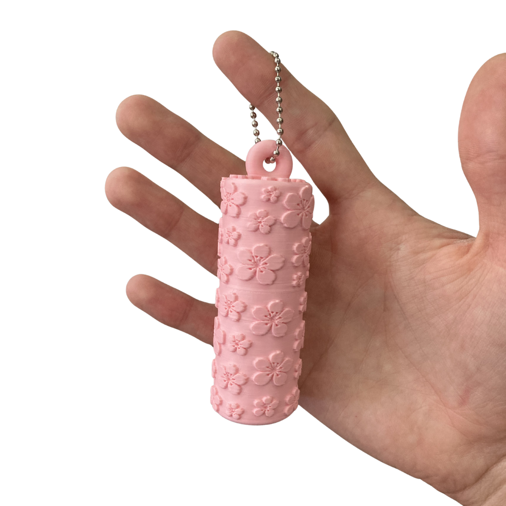 Chaveiro Porta Batom - Floral Liso