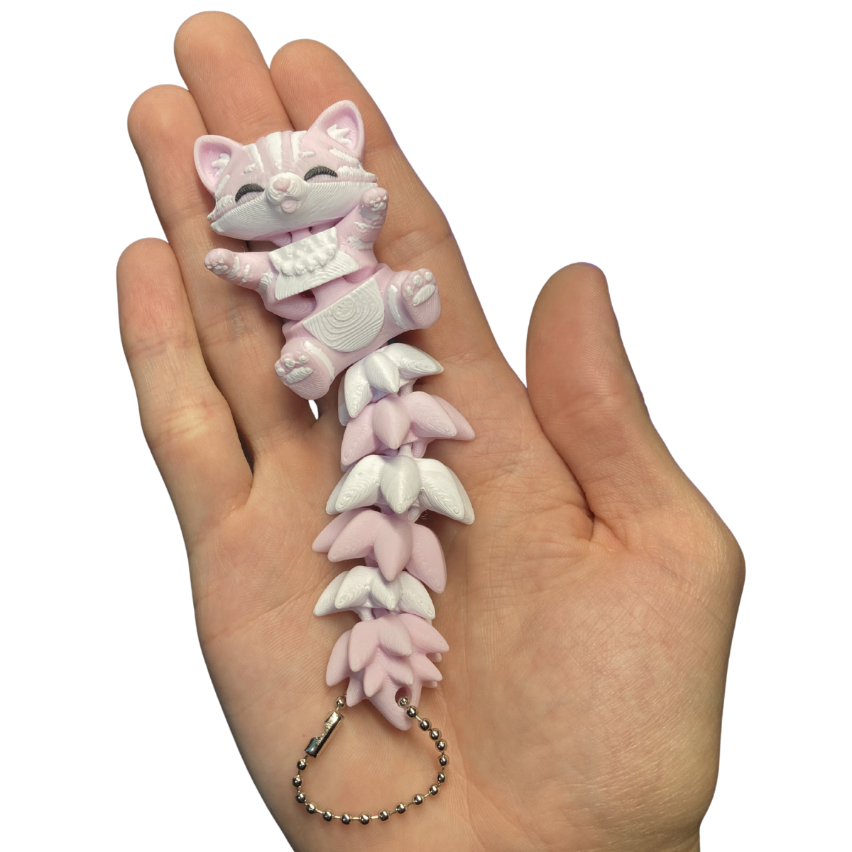 Gatinho Articulado Rosa - Chaveiro