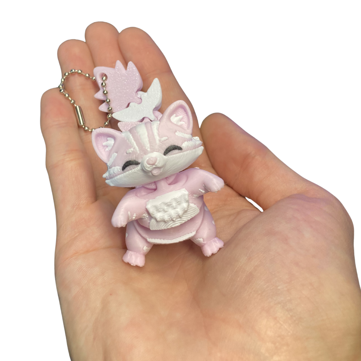 Gatinho Articulado Rosa - Chaveiro