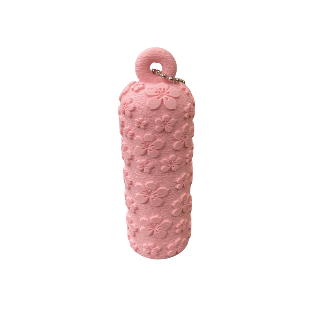Chaveiro Porta Batom - Floral Texturizado