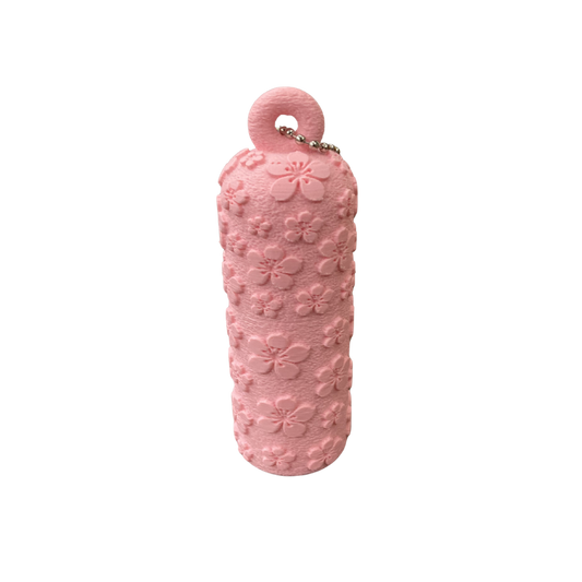 Chaveiro Porta Batom - Floral Texturizado