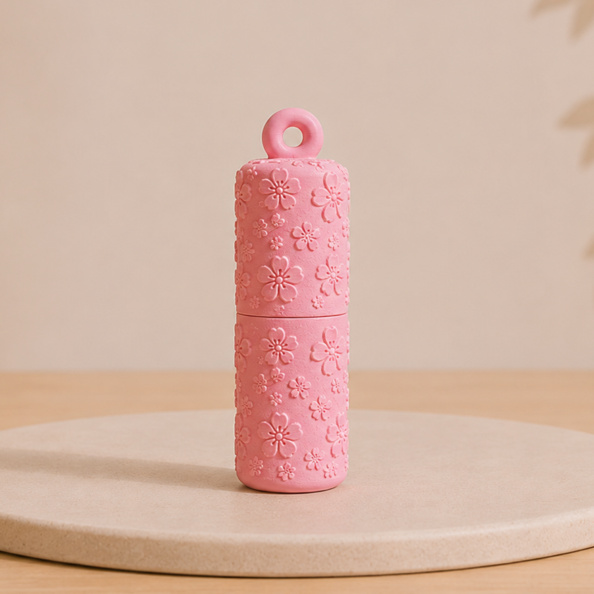 Chaveiro Porta Batom - Floral Liso